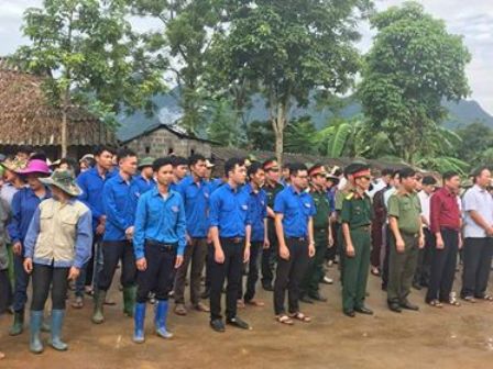 Tình nguyện xây dựng nông thôn mới tại xã Linh Hồ năm 2018